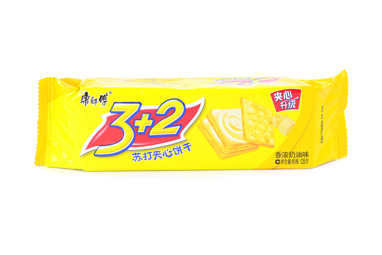 MASTER KANG 3+2 SODA SANDWICH CRACKER CREAM FLAVOR 125G